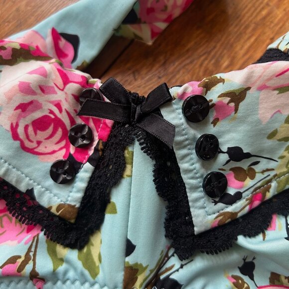 Betsey Johnson Y2K Floral Halter Top Bikini - Picture 3 of 9